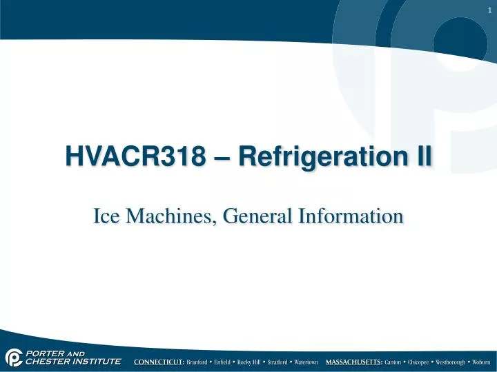 hvacr318 refrigeration ii