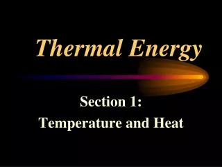 Thermal Energy