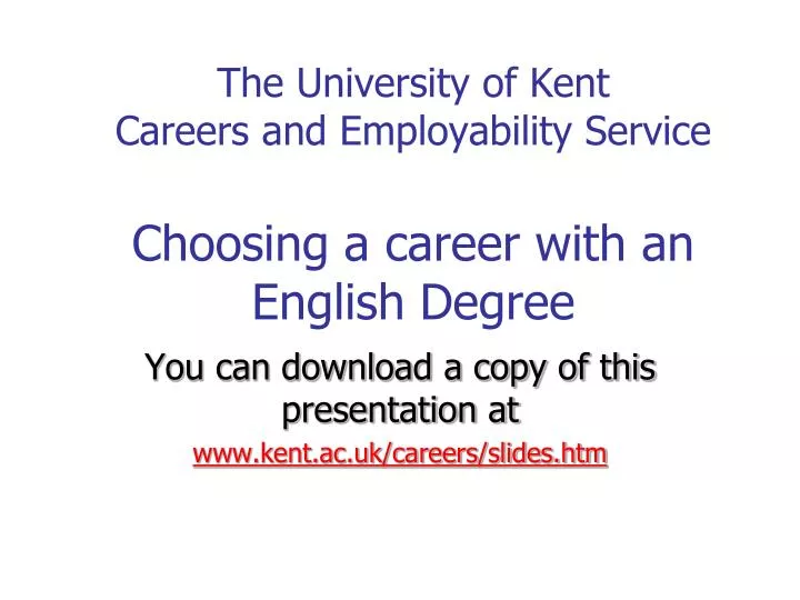 the university of kent careers and employability service choosing a career with an english degree