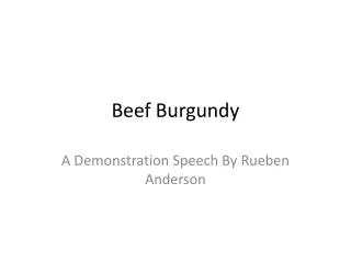 Beef Burgundy