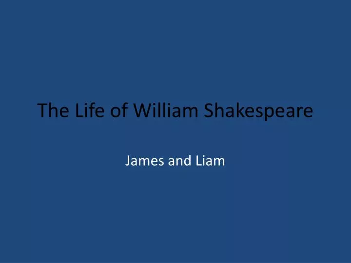 the life of william shakespeare