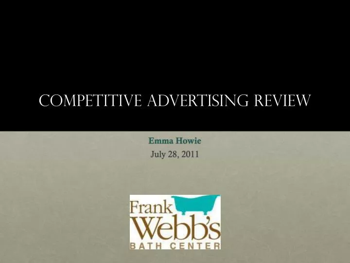 competitive advertising review