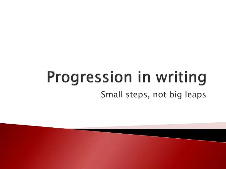 progression in writing