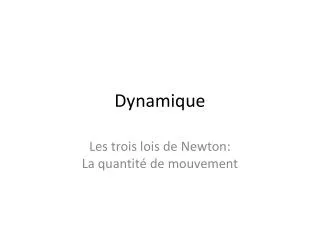 dynamique