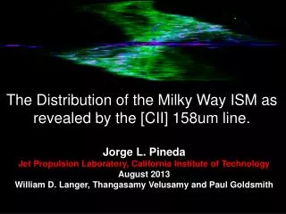 The Distribution of the Milky Way ISM as revealed by the [CII] 158um line.