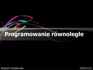 Programowanie równoległe