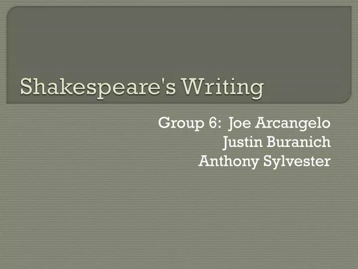 shakespeare s writing