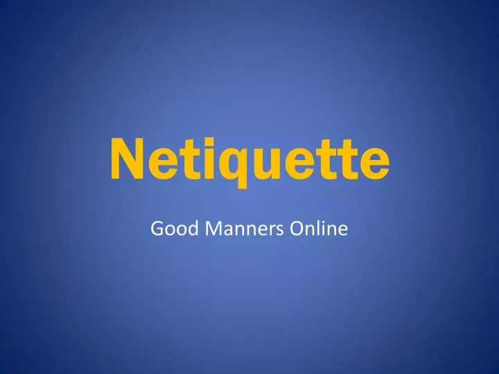 netiquette