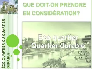 co quartier ou quartier durable