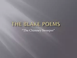 The Blake poems