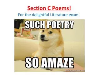 Section C Poems!
