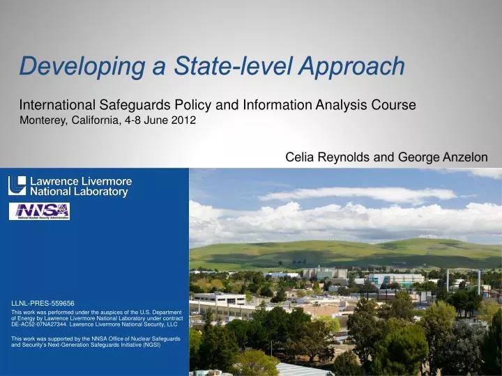 developing a state level approach