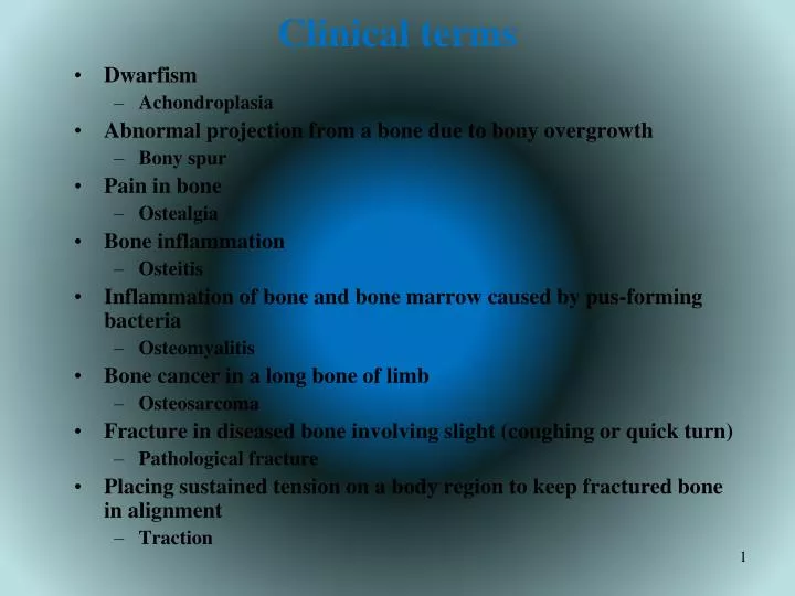 clinical terms