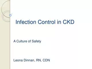 Infection Control in CKD