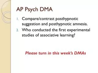 AP Psych DMA