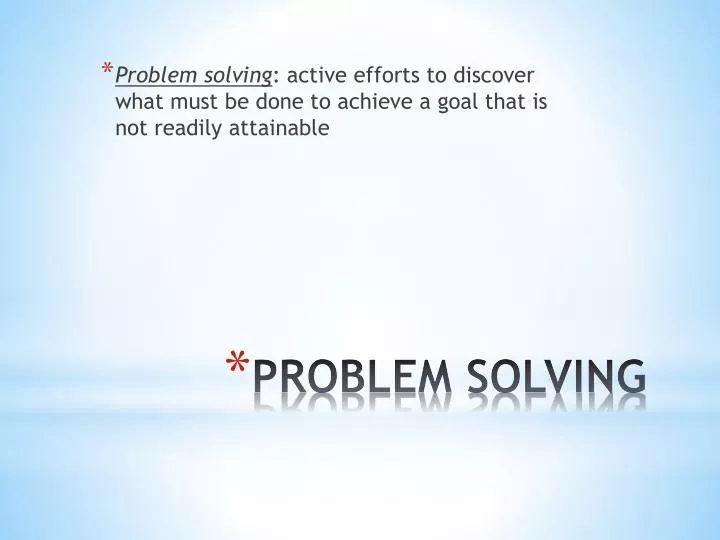 problem solving