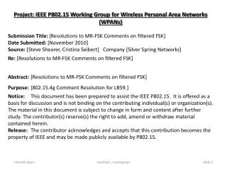 Project: IEEE P802.15 Working Group for Wireless Personal Area Networks (WPANs)