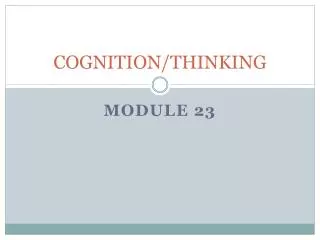 COGNITION/THINKING