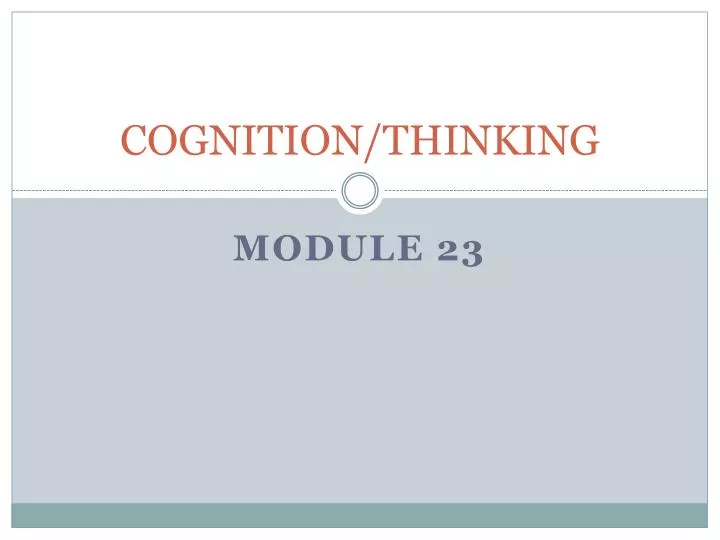 cognition thinking