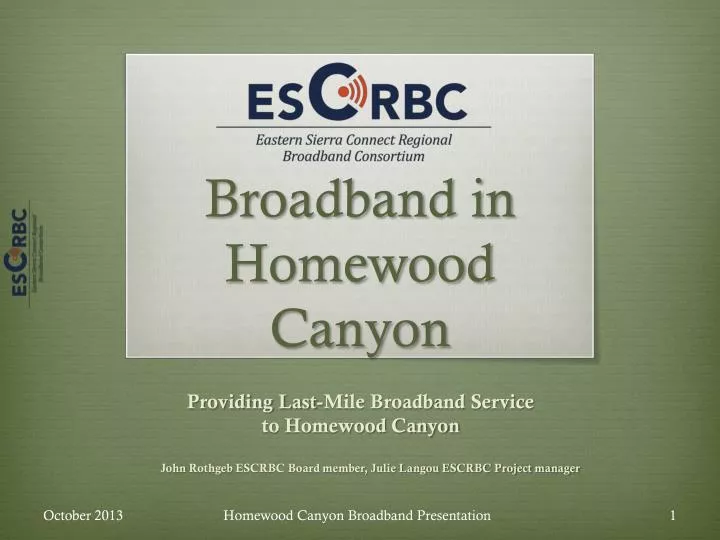 broadband in homewood canyon