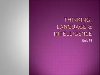 thinking language intelligence