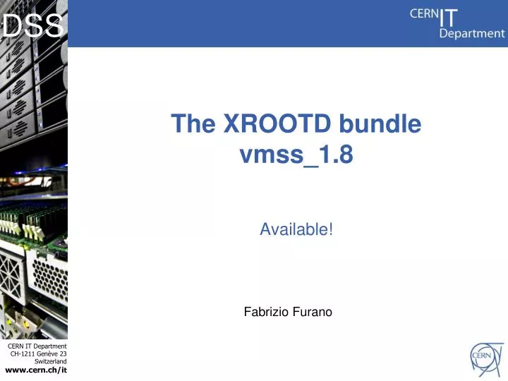 the xrootd bundle vmss 1 8
