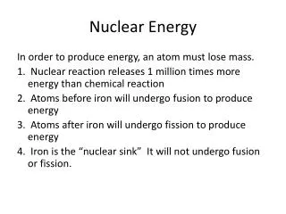 nuclear energy