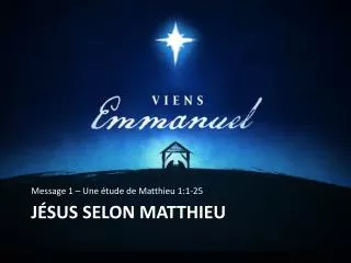 j sus selon matthieu