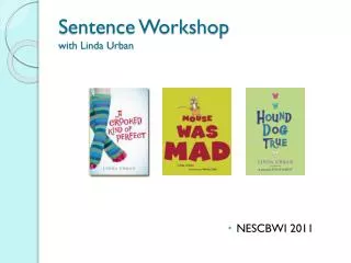 Sentence Workshop with Linda Urban