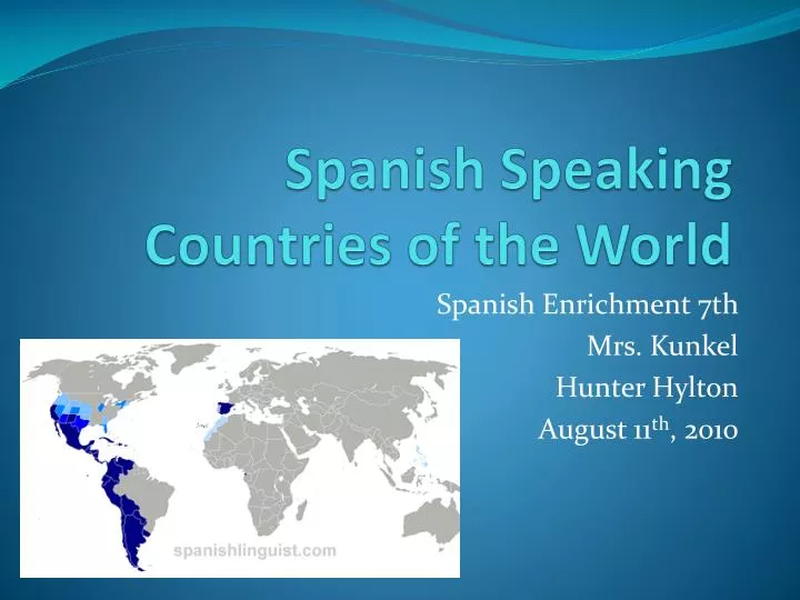 spanish speaking countries of the world