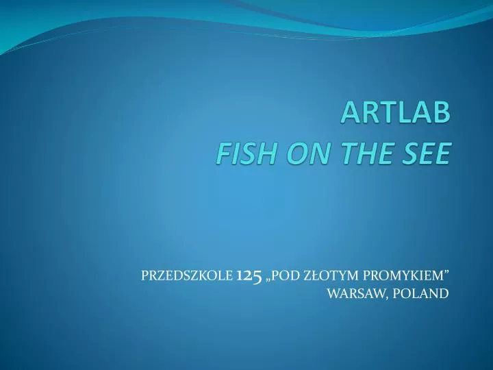 artlab fish on the see