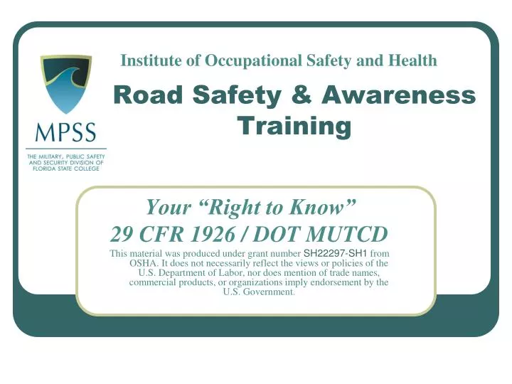 road safety awareness training