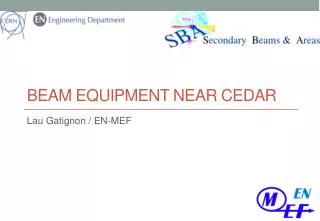 Beam equipment near CEDAR