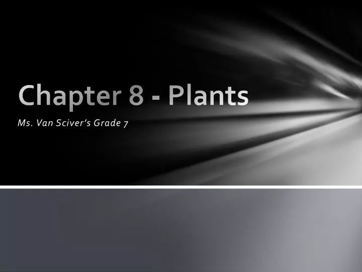 chapter 8 plants