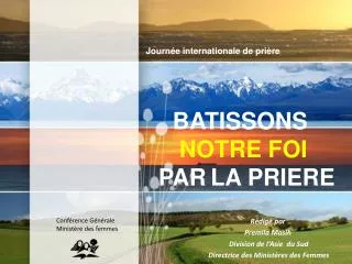 batissons notre foi par la priere
