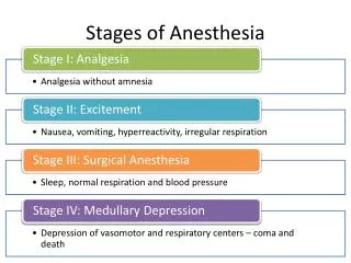 Stages of Anesthesia