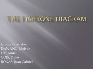 THE fishbone diagram