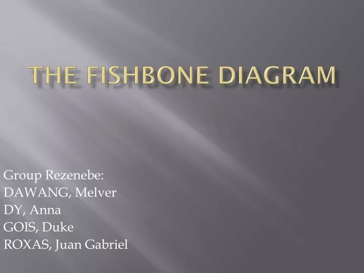 the fishbone diagram