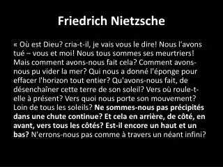 friedrich nietzsche