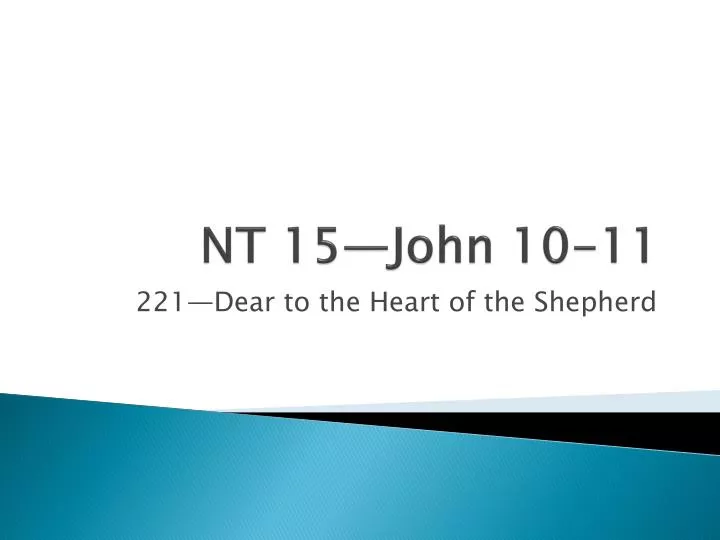 nt 15 john 10 11