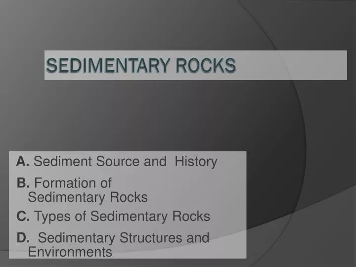 sedimentary rocks