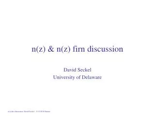 n(z) &amp; n(z) firn discussion