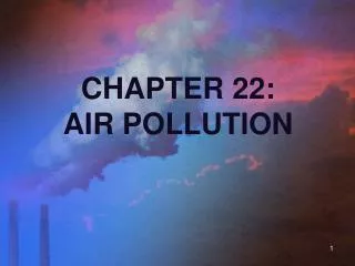 CHAPTER 22: AIR POLLUTION
