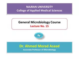 NAJRAN UNIVERSITY College of Applied Medical Sciences