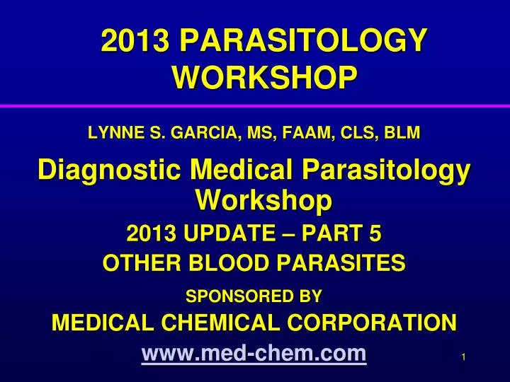 2013 parasitology workshop