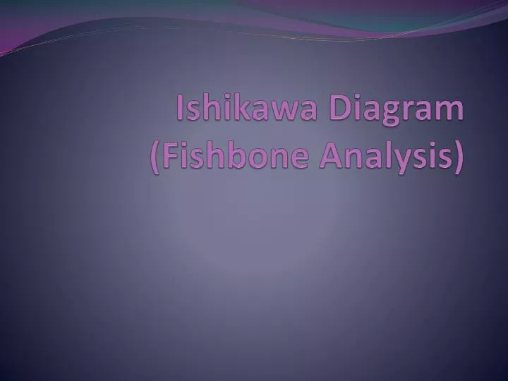 ishikawa diagram fishbone analysis