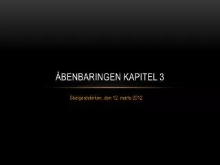 benbaringen kapitel 3
