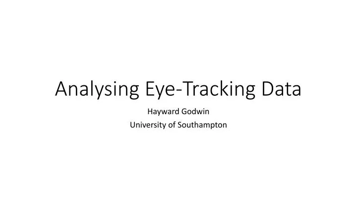analysing eye tracking data