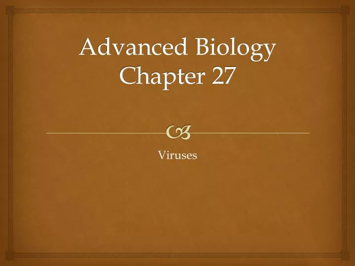 advanced biology chapter 27