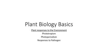 Plant Biology Basics